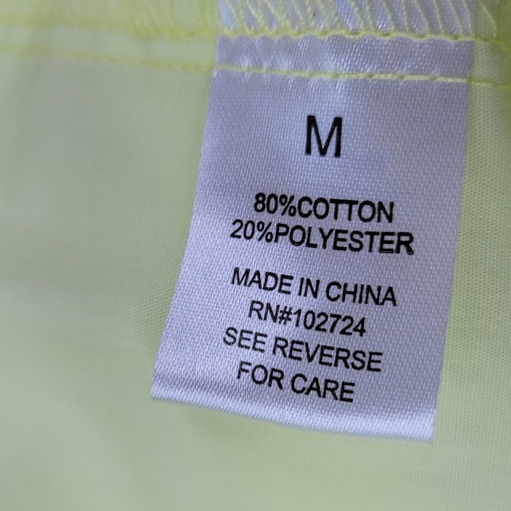 Hester & Orchard Yellow Smocked Ruffle V-Neck Puff Sleeve Blouse Medium - Picture 5 of 16